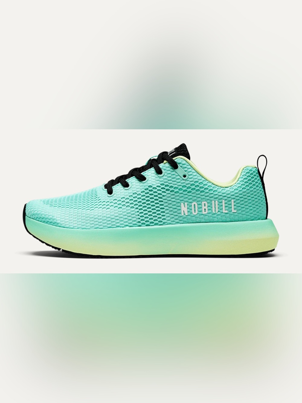 NOBULL Women's Mint Green Mesh Trainer with Black Accents